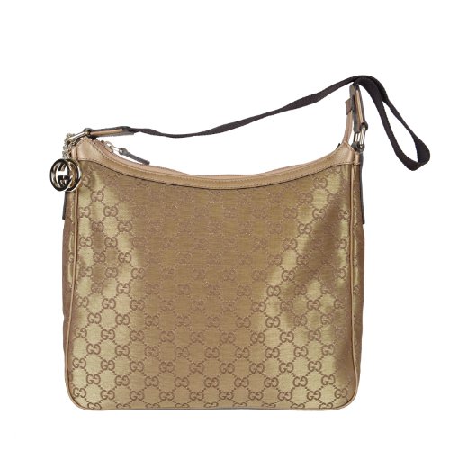 gucci canvas hobo shoulder bag