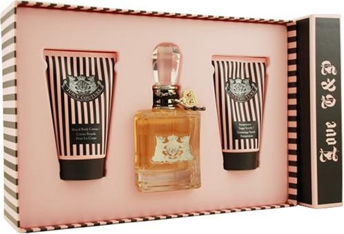 Juicy Couture by Juicy Couture For Women. Set-eau De Parfum Spray 3.4-Ounces & Body Creme 4.2-Ounces & Sugar Scrub 4.2-Ounces