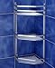 Satina Wire Triple Shelf Corner Shower Basket Chrome