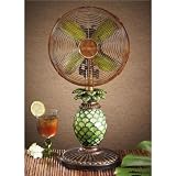 Deco Breeze Mosaic Pineapple Table Top Fan/Lamp