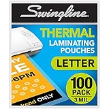 Swingline Thermal Laminating Pouch, Letter Size, Standard Thickness, 100/Pack (3202018)