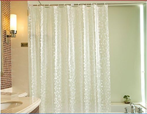 High-Grade Waterproof Mouldproof Thickened PVC Shower Curtain With White Spots,72x94inch(180x240CM)