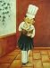 20X24 inch Abstract Hand-painted Oil Painting Chef & Recipe