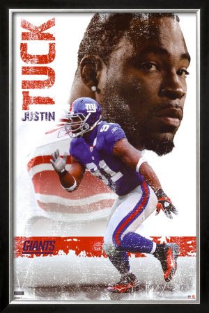 New York Giants - Justin Tuck Framed Poster Print, 25x37