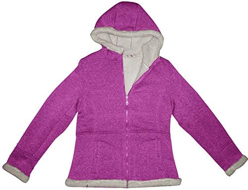 Women's Maxxsel Sherpa Lined Hooded Fleece Jacket (Large, Mulberry)