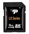 Patriot LX Series 8 GB Class 10 SDHC Flash Memory Card PSF8GSDHC10 (Black)