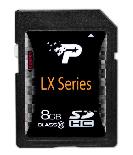 Patriot LX Series 8 GB Class 10 SDHC Flash Memory Card PSF8GSDHC10 (Black)