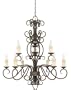 World Imports Lighting 5049-63 Sheffield 9-Light Chandelier, French Bronze
