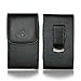 Vertical Leather Black Swivel Belt Clip Pouch Holster Case For Motorola DROID Turbo Fits with Otterbox Commuter/Defender or Thick Armor Hybrid Case On Cover Fit / Over Size / XL / XXL)
