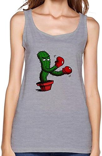 DEciser Cartoon Cactus Adult Vigor Sleeveless Tank Top For Women M