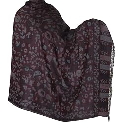 Shawls and Wraps Jamawar Wool Accessory 80 x 40 inches (jmwr742r)