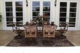 Coco Palm Swivel 7 Piece Slatted Dining Set