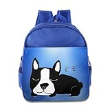 Good Gift Kid's Bags - Special SLEEPING FRENCH BULLDOG Backpack Bookbag Rucksack Daypack For Toddler Kid Boys Girls RoyalBlue