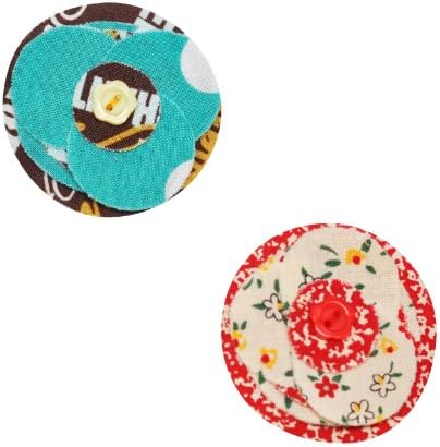 via cacao Hair Clip Carousel Floral Set, Aqua and Red