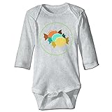 NINKI ベビー服 キャンディ並びの皿 長袖 カバーオール 6ヶ月~24ヶ月 100%コットン 出産祝い Size 24 Months グレー