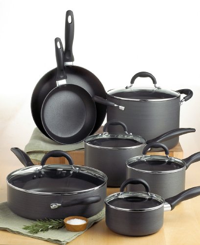Tools of the Trade Cookright Hard Anodized 12-Piece Cookware Set