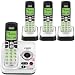 VTech CS6229-4 DECT 6.0 Cordless Phone, Black/Silver, 4 Handsets