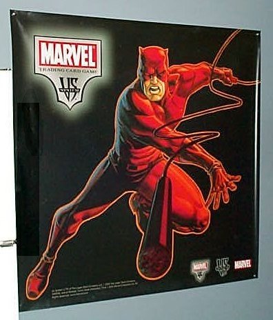  Giant-Size 4 foot Marvel vs System Daredevil Upper Deck UDE Trading Card Game TCG 48 x 48 Marvel Comics Shop Dealer Promo Vinyl Window Wall Display Banner Poster