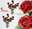 12 Pieces 26" Open Rose Artificial Silk Flower Sprays