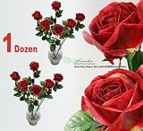 12 Pieces 26" Open Rose Artificial Silk Flower Sprays