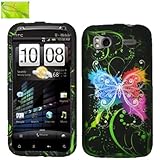 Rainbow Colors Butterfly on Black Background, Rubberized Coated Surface Har ....