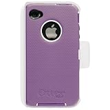 OtterBox Universal Defender Case for iPhone 4 (Purple Silicone and White Plastic)