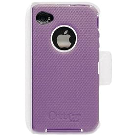 OtterBox Universal Defender Case for iPhone 4 (Purple Silicone & White Plastic)