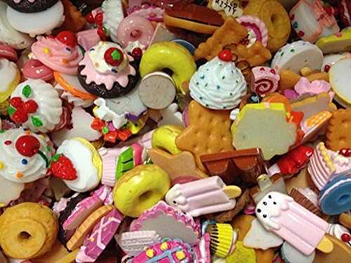 Lovely Cellphone Decoden Pieces 20pc Assorted Sweets Cakes Donuts Ice Creams Cartoons Food Decor