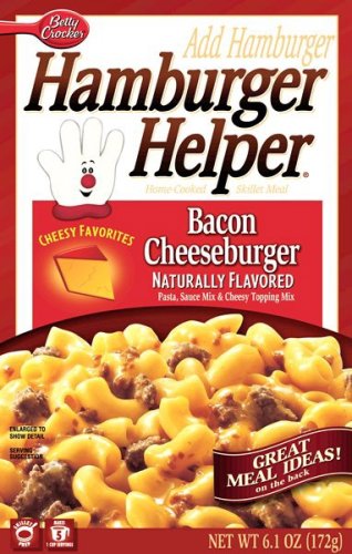 Hamburger Helper Bacon Cheeseburger Mac, 6.1-Ounce Boxes (Pack of 12) by Hamburger Helper