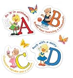 Eureka Suzy Zoo Character Letters Bulletin Board Set, 5 Panels 17 x 24" Each