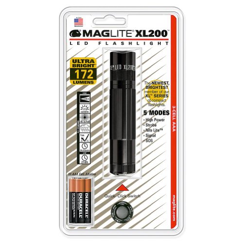 Mag-Lite XL200-S3016 LED-Taschenlampe XL200, 172 Lumen, 12 cm schwarz mit 5 Modi, Motion Control u. elektron. Multifunktionsschalter Mag-Lite XL200-S3016 LED-Taschenlampe XL200, 172 Lumen, 12 cm schwarz mit 5 Modi, Motion Control u. elektron. Multifunktionsschalter