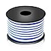50ft 18 Gauge Speaker Wire - Waterproof Marine Grade Cable in Spool for Connecting Audio Stereo to Amplifier, Surround Sound System, TV Home Theater and Car Stereo  - PLMRSW50