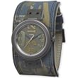 Timex 2E021 Men's Authentic "X" Annodized Stainless Steel Watch with Edgy Numbering and Cloth-Leather Band - Collector's; JUST 500 PRODUCED