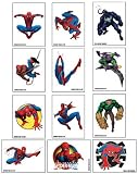 Spiderman Temporary Tattoo Set -- Compete Set of 12. Vending Machine Toys