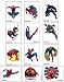 Toys : Spiderman Temporary Tattoo Set -- Compete Set of 12. Vending Machine Toys
