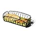Spectrum Diversified Twist Bread Basket, Classic Kitchen Design for Breads, Roll, Muffin, Pastries & Baked Good Storage, Traditional Style Snack & Food Holder for Serving, Black