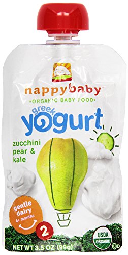 Happy Baby Greek Yogurt Zucchini, Pear & Kale, Stage 2, 3.5 oz