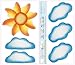 Yellow & Orange Sun, Blue & White Clouds Wall Mural Stickers - baby nursery girls room decor nursery girl room decor decoration decorations sticker bedroom bathroom walls vinyl Yellow & Orange Sun, Blue & White Clouds Wall Mural Stickers - baby nursery girls room decor nursery girl room decor decoration decorations sticker bedroom bathroom walls vinyl