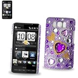 New Fashionable Perfect Fit Hard Diamante Protector Skin Cover (Faceplate/Snap On) Full Rhinestones Diamond Bling for HTC HD2 T8585 T-Mobile