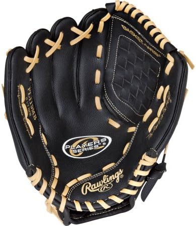 Rawlings Baseball Glove Left-Handed Throwing Model with 11.5" Youth Pattern, Black, Best for Outdoor/Sports Use
