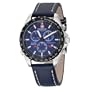 Swiss Military Hanowa Men's 06-4007-04-003 Navigator Blue Dial Leather Strap Watch