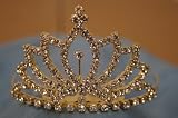 (SMALL)Elegant Bridal Wedding Tiara Crown with Crystal Party Accessories DH5122(GOLD)