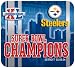 Be reminded of the Pittsburgh Steelers Super Bowl XL triumph every time you point and click!  This 
desktop mouse pad is made with rubber backing to prevent skids.  Proudly displays the Pittsburgh 
Steelers team name and logo and announces their Super Bowl XL Champions status.  Our standard return 
policy applies for this item.