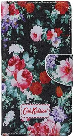 Xperia M5 Case, Chinstyle Sony Xperia M5 / M5 Dual PU Leather Wallet Case [Magnetic Closure] with Card Holder Elegant Flower Pattern Flip Cover