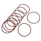 uxcell オイルシール Oリング　ガスケットワッシャー　レッド　ゴム　 45mm x 2mm　10個入り