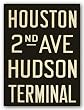 Houston/2nd Ave/Hudson Terminal by Winter Works 12"x9" Art Print Poster