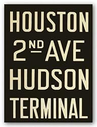 Houston/2nd Ave/Hudson Terminal by Winter Works 12"x9" Art Print Poster