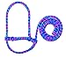 Weaver Leather Livestock Poly Rope Sheep Halter, Blue/Royal Blue/Rose