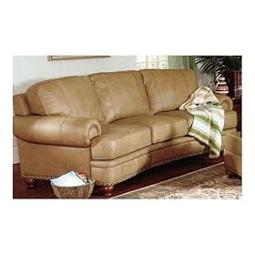 Shasta Nailhead 100% Top Grain Italian Leather 3-Seat Sofa Couch