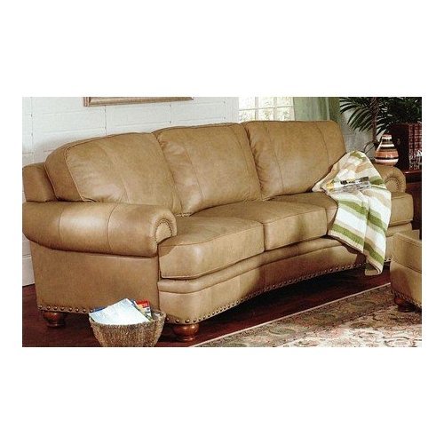 sofa set, Shasta Nailhead 100% Top Grain Italian Leather 3-Seat Sofa Couch